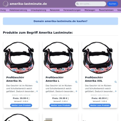 Screenshot amerika-lastminute.de