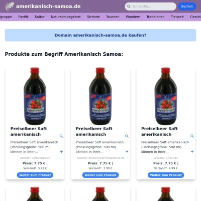 Screenshot amerikanisch-samoa.de