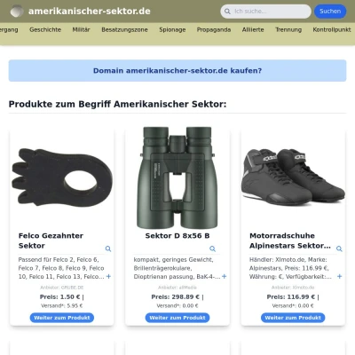 Screenshot amerikanischer-sektor.de