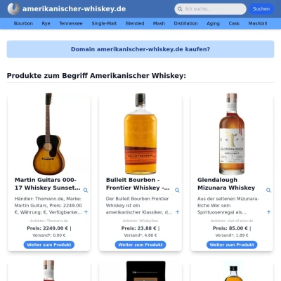 Screenshot amerikanischer-whiskey.de