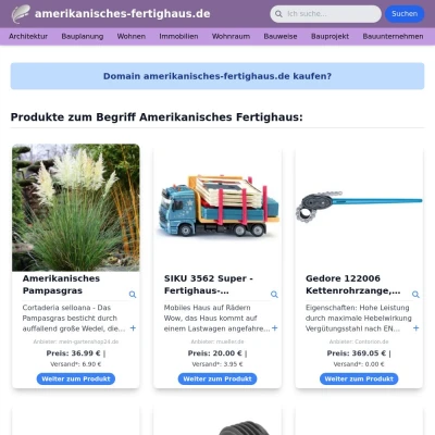 Screenshot amerikanisches-fertighaus.de