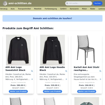Screenshot ami-schlitten.de