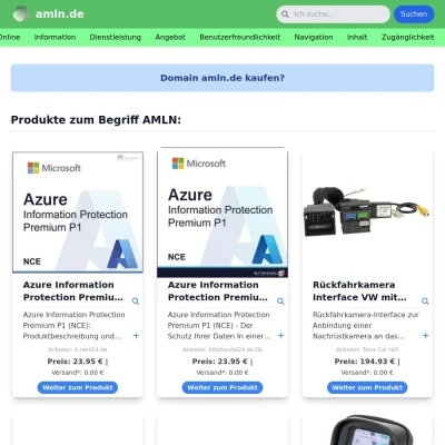 Screenshot amln.de