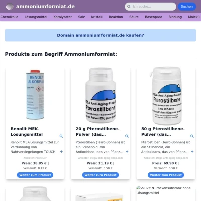 Screenshot ammoniumformiat.de