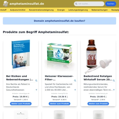 Screenshot amphetaminsulfat.de