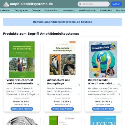 Screenshot amphibienleitsysteme.de