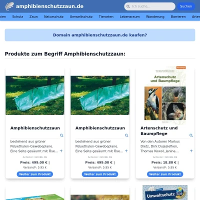 Screenshot amphibienschutzzaun.de