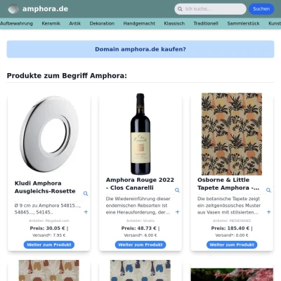 Screenshot amphora.de