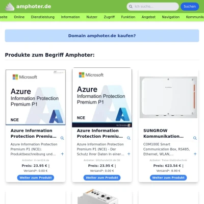 Screenshot amphoter.de