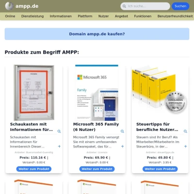 Screenshot ampp.de