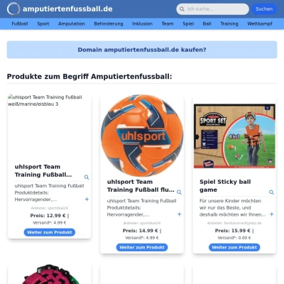 Screenshot amputiertenfussball.de