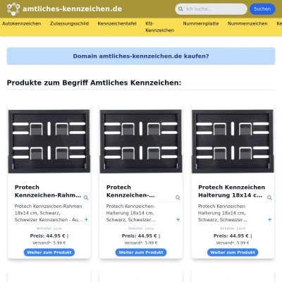 Screenshot amtliches-kennzeichen.de