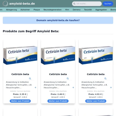 Screenshot amyloid-beta.de