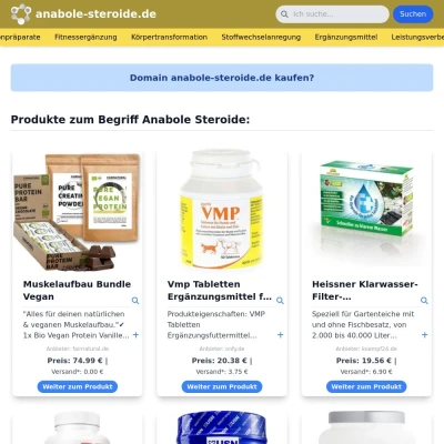 Screenshot anabole-steroide.de