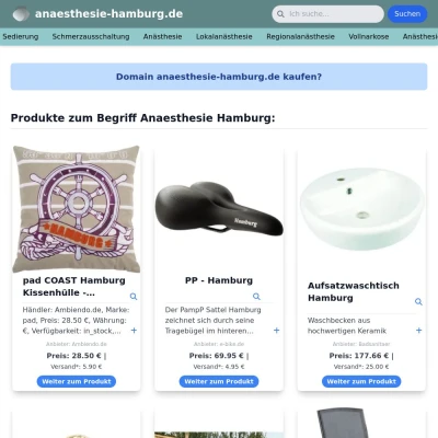 Screenshot anaesthesie-hamburg.de