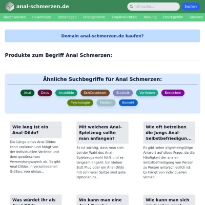 Screenshot anal-schmerzen.de