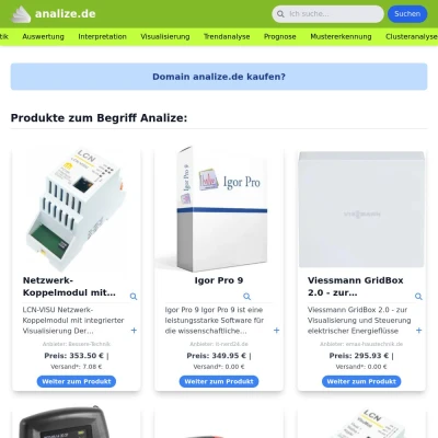 Screenshot analize.de