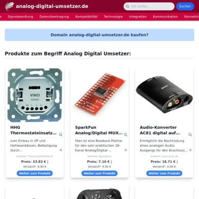Screenshot analog-digital-umsetzer.de