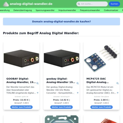 Screenshot analog-digital-wandler.de