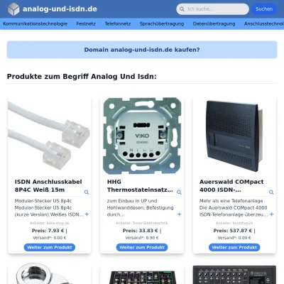 Screenshot analog-und-isdn.de