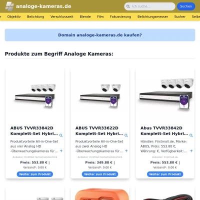 Screenshot analoge-kameras.de