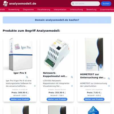 Screenshot analysemodell.de