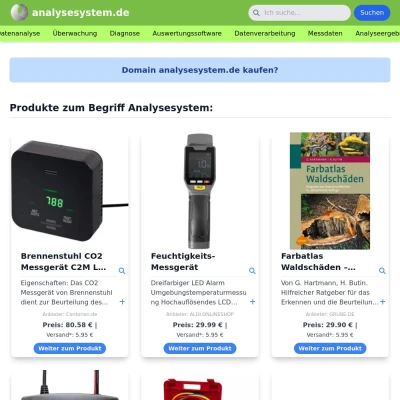 Screenshot analysesystem.de