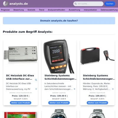 Screenshot analysts.de