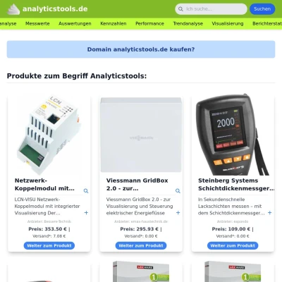Screenshot analyticstools.de
