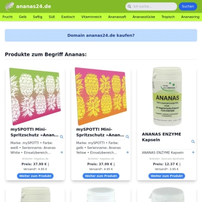 Screenshot ananas24.de