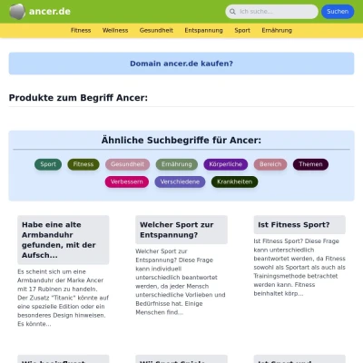 Screenshot ancer.de