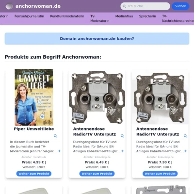 Screenshot anchorwoman.de