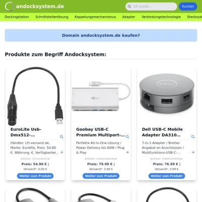 Screenshot andocksystem.de