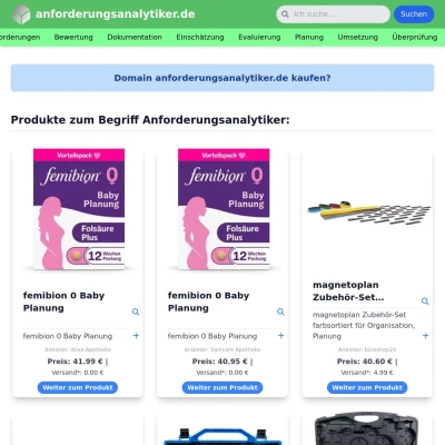 Screenshot anforderungsanalytiker.de