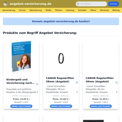 Screenshot angebot-versicherung.de