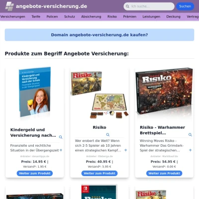 Screenshot angebote-versicherung.de