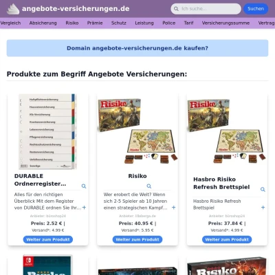 Screenshot angebote-versicherungen.de