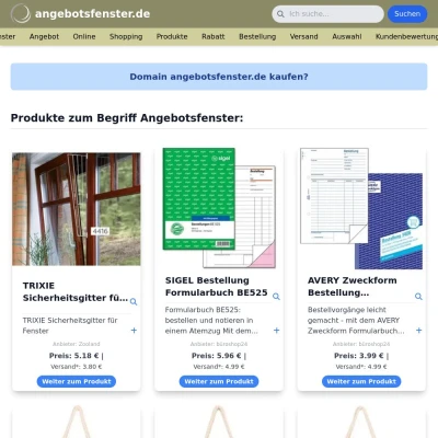 Screenshot angebotsfenster.de