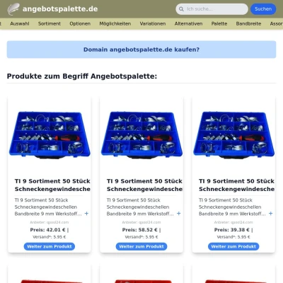 Screenshot angebotspalette.de