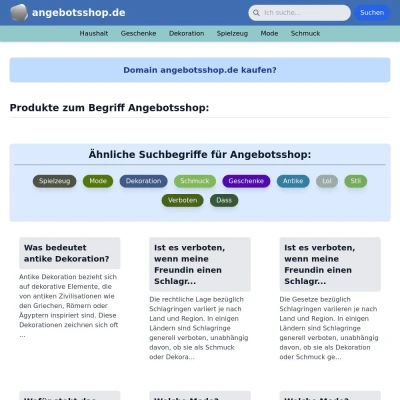 Screenshot angebotsshop.de