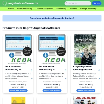 Screenshot angebotssoftware.de