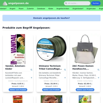 Screenshot angelposen.de