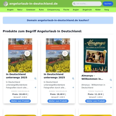 Screenshot angelurlaub-in-deutschland.de