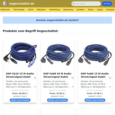 Screenshot angeschaltet.de