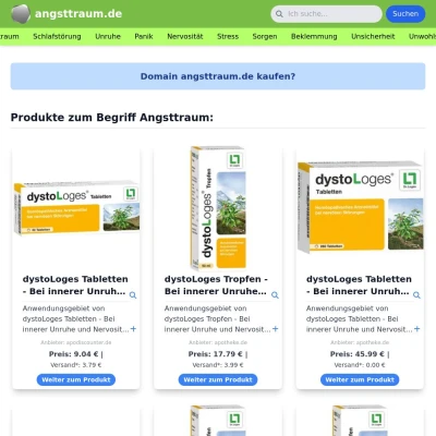Screenshot angsttraum.de