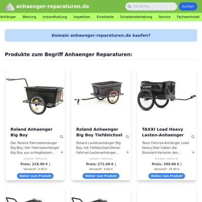 Screenshot anhaenger-reparaturen.de