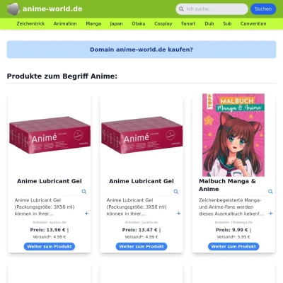 Screenshot anime-world.de