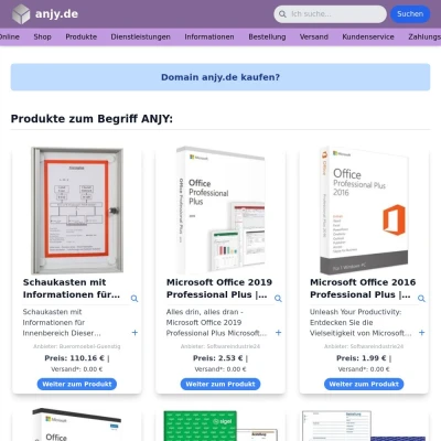 Screenshot anjy.de