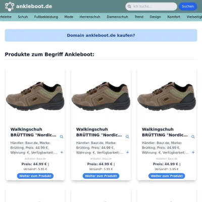 Screenshot ankleboot.de