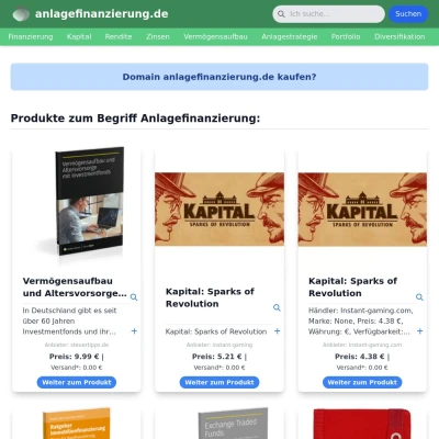 Screenshot anlagefinanzierung.de